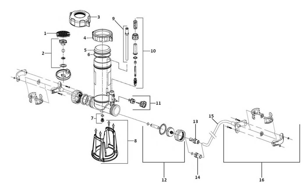 POOL360 PowerClean Offline Chlorinator with Clear Plastic Lid