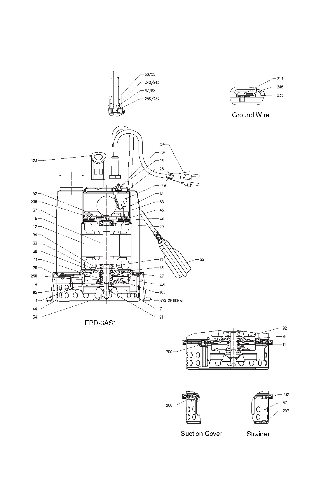 POOL360 Stainless Steel EPD Pro Drainer Sump Pump 1/3HP 115V