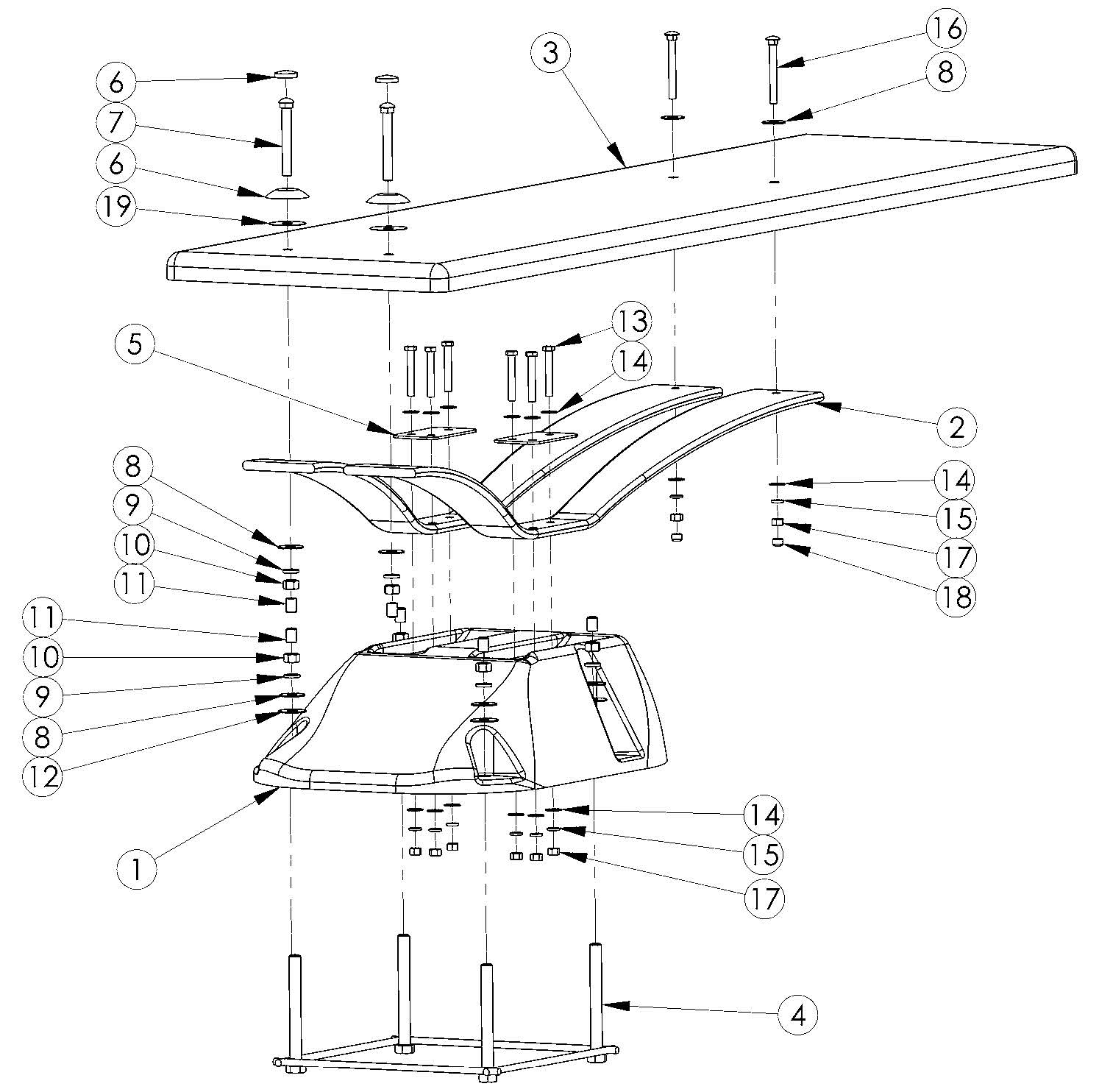 POOL360 6' Grey Edge Diving Board with Grey Tread
