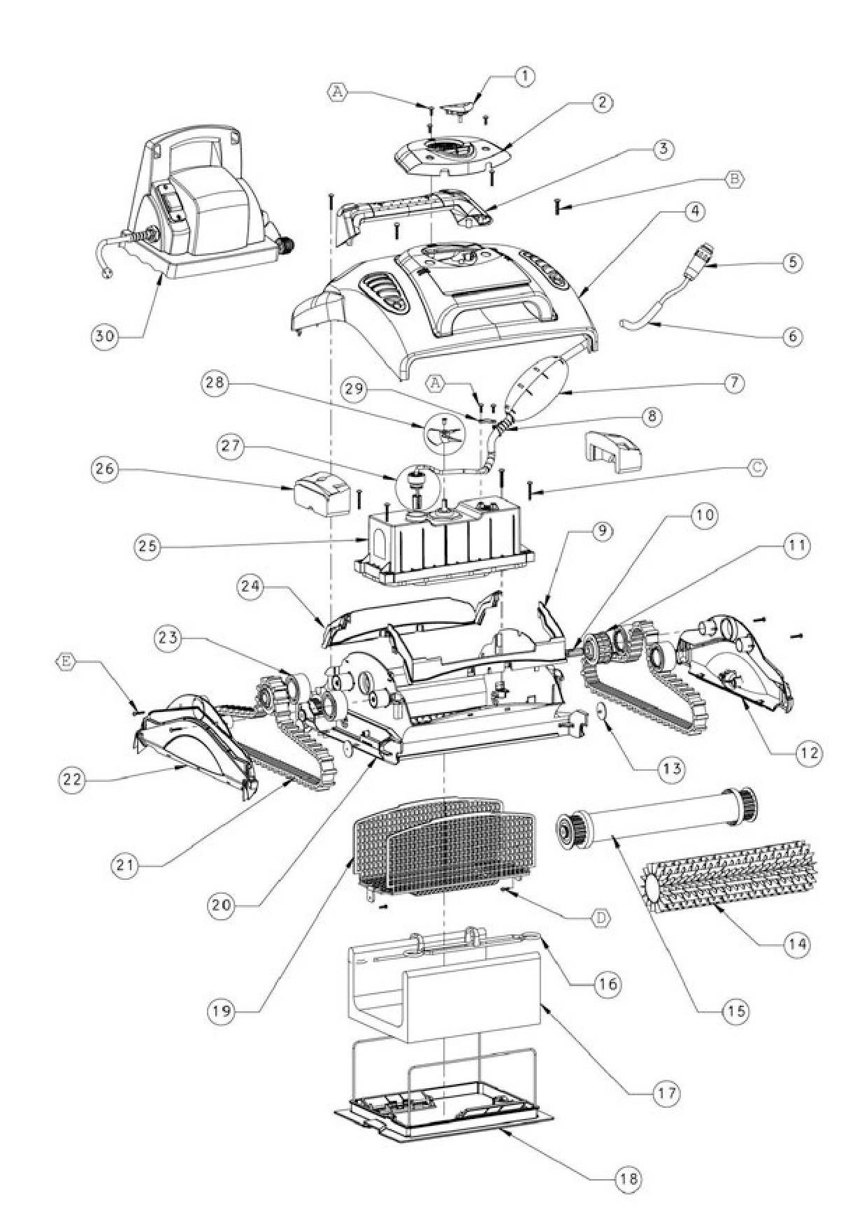 POOL360 Dolphin DX3 Robotic Floor & Wall Pool Cleaner