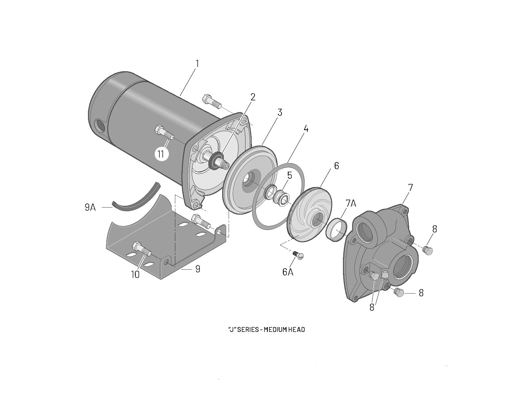 POOL360 StaRite Medium Head Centrifugal Pump with Noryl Impellers