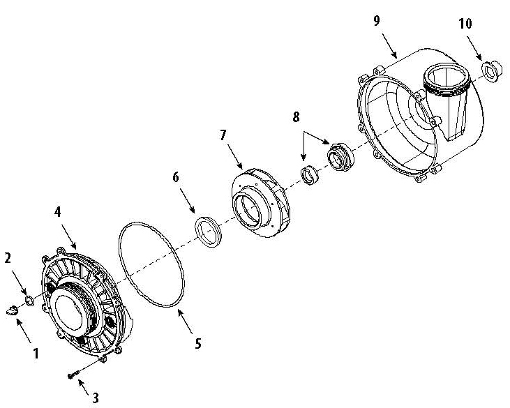 POOL360 Executive 56 Frame 2 Speed Spa Pump 2 HP 2" 230V 60 Hz