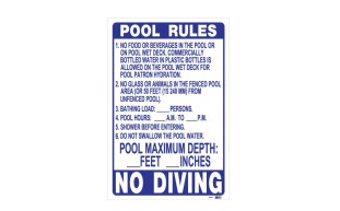 POOL360 | 24" x 36" Florida Pool Rules Sign