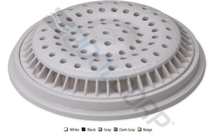 Super-Pro SG640-2310VC 8 in. Main Drain Anti-Vortex Frame & Grate White